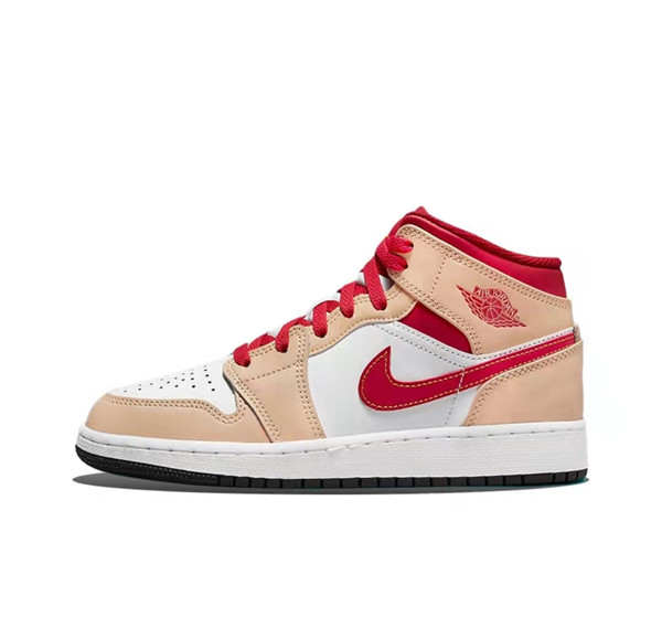 Women's Running Weapon Air Jordan 1 Gold/White/Red Shoes 0175 Women's Running Weapon Air Jordan 1 Gold/White/Red Shoes 0175